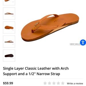 Rainbow Classic single layer with arch support with 1/2 in. strap